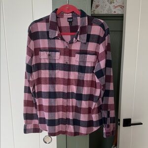 Patagonia Pink and Purple Plaid Shirt